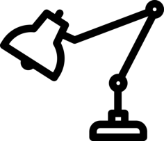 Reading Lamp Outline Drawing Svg Vector, Free Vectors File